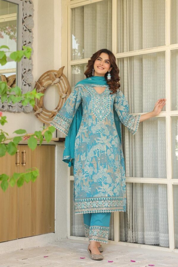 Premium Cotton Designer 3pc Kurta - Image 8