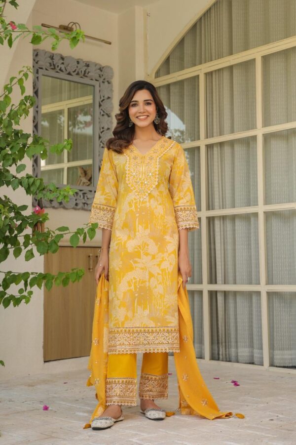 Premium Cotton Designer 3pc Kurta - Image 3