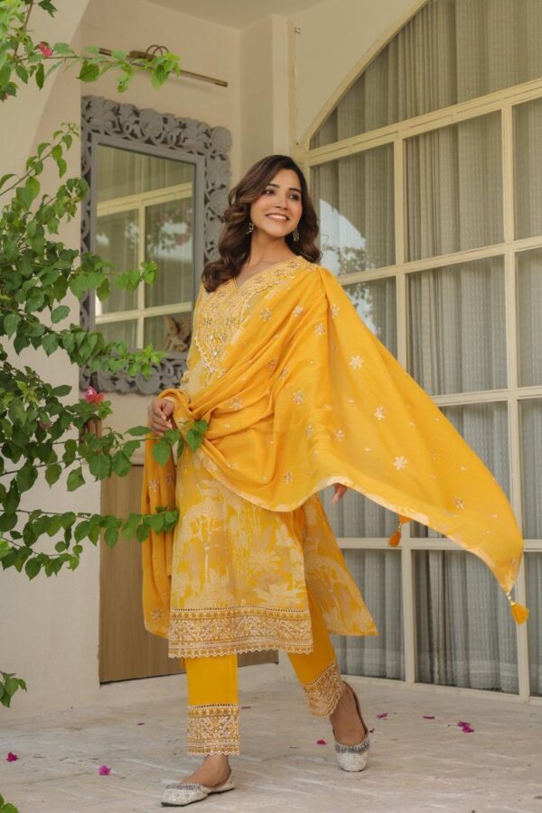 Premium Cotton Designer 3pc Kurta - Image 6