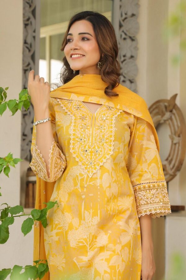 Premium Cotton Designer 3pc Kurta - Image 9
