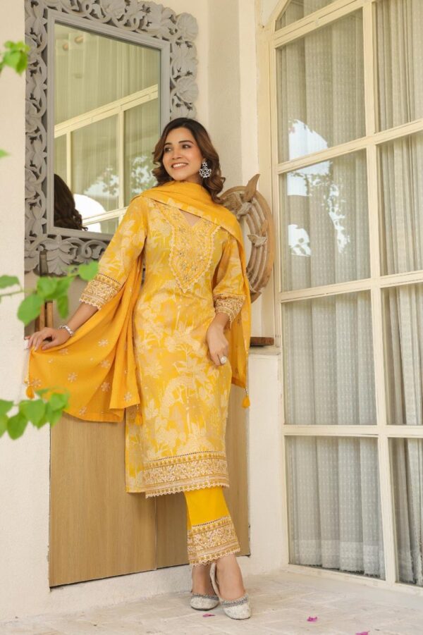 Premium Cotton Designer 3pc Kurta
