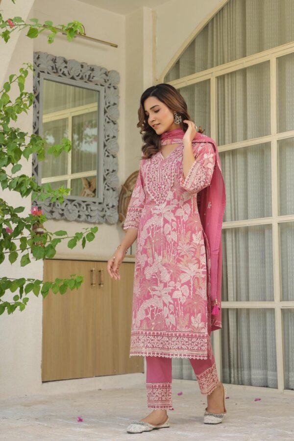 Premium Cotton Designer 3pc Kurta - Image 2