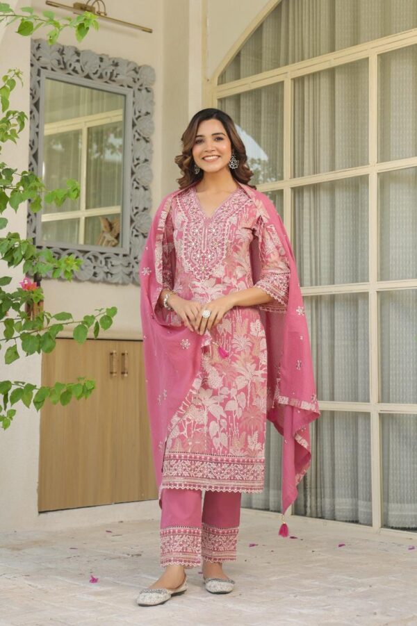 Premium Cotton Designer 3pc Kurta - Image 3