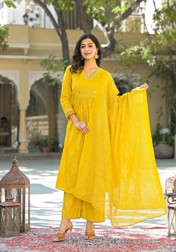 Premium Cotton A-Line Dress - Image 8