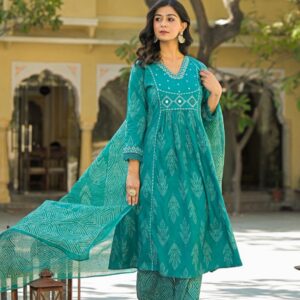 Premium Cotton A-Line Dress