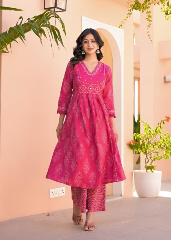 Premium Cotton A-Line Dress - Image 3