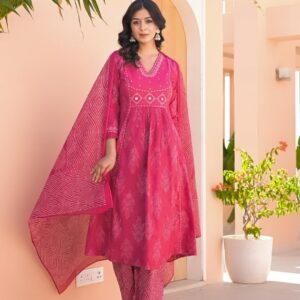 Premium Cotton A-Line Dress