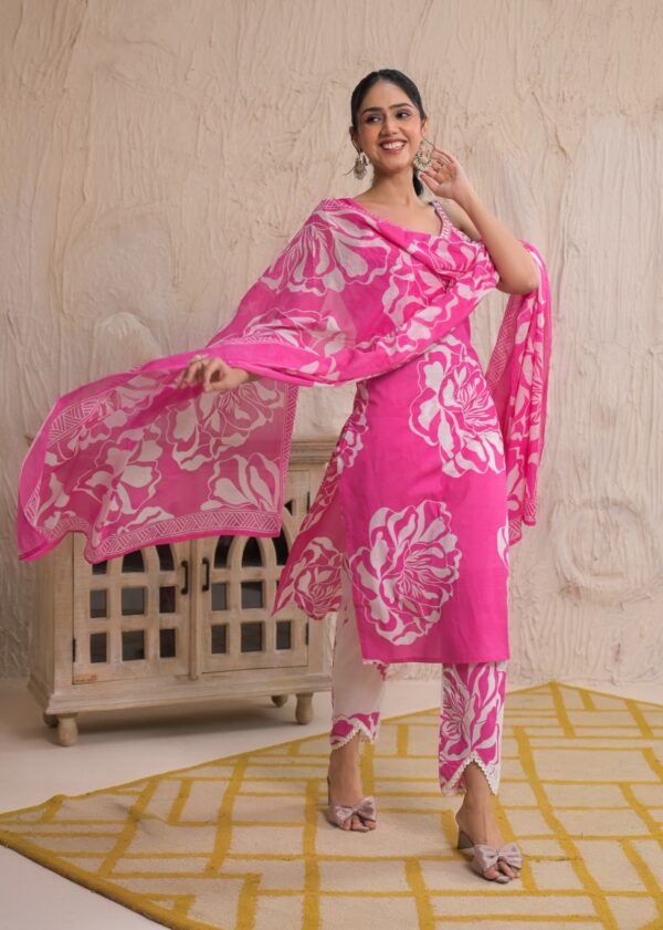 Premium Cotton Floral Print  Kurti