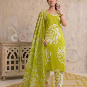 Premium Cotton Floral Print  Kurti