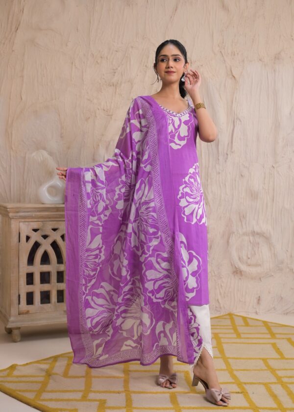 Premium Cotton Floral Print  Kurti - Image 4
