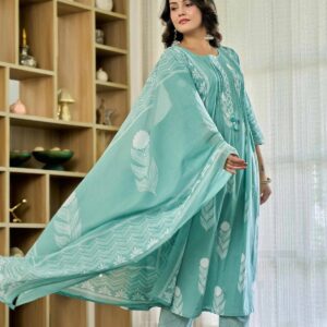 Premium Mul Cotton A-Line Kurta Set