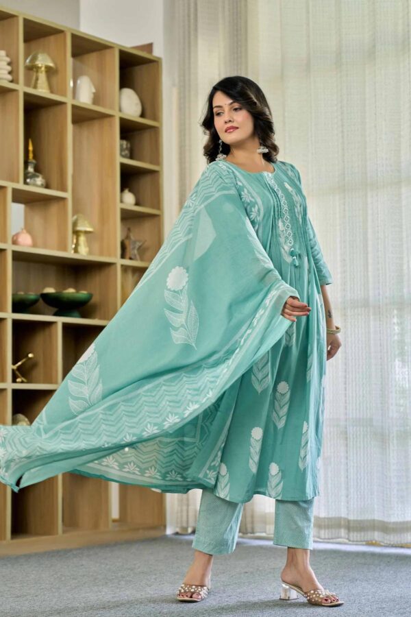 Premium Mul Cotton A-Line Kurta Set