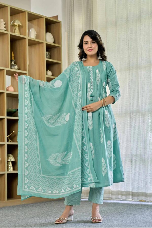 Premium Mul Cotton A-Line Kurta Set - Image 2