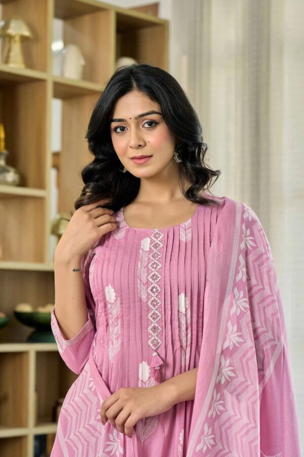 Premium Mul Cotton A-Line Kurta Set - Image 2