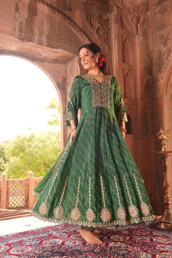 Pure Chinon  Anarkali - Image 2