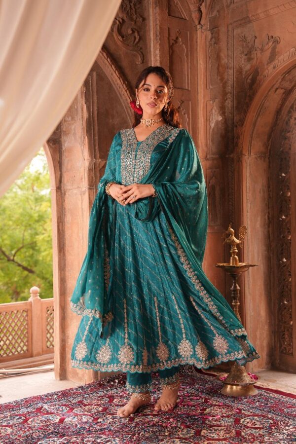Pure Chinon  Anarkali - Image 4