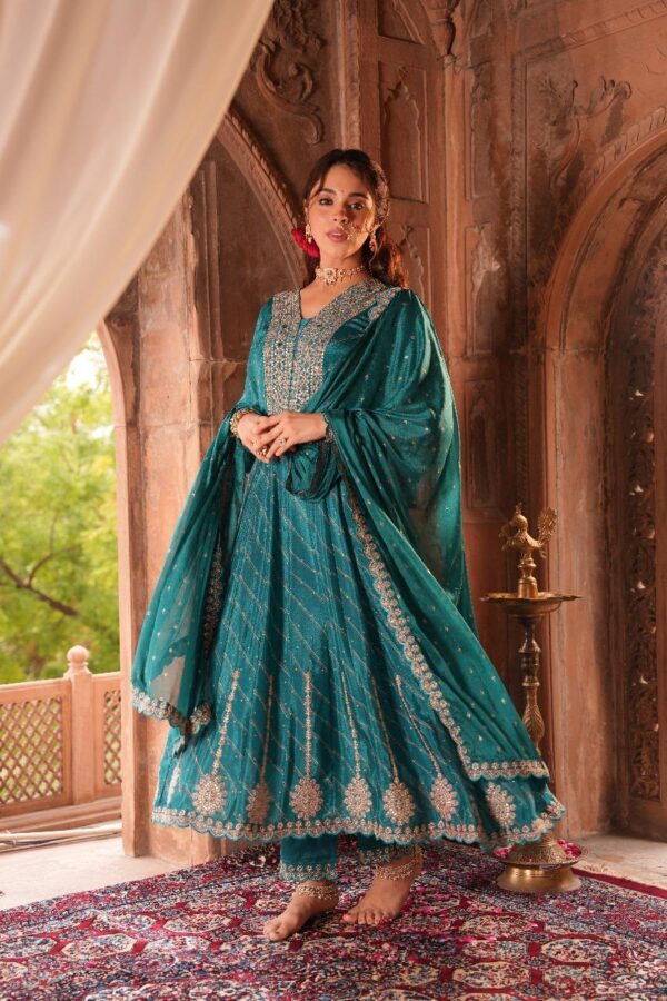 Pure Chinon  Anarkali - Image 5