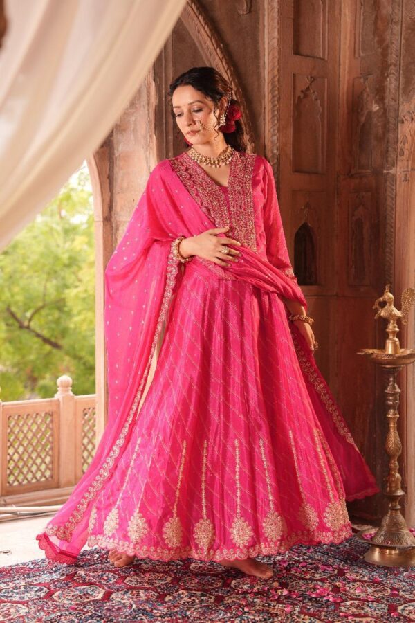 Pure Chinon  Anarkali - Image 3