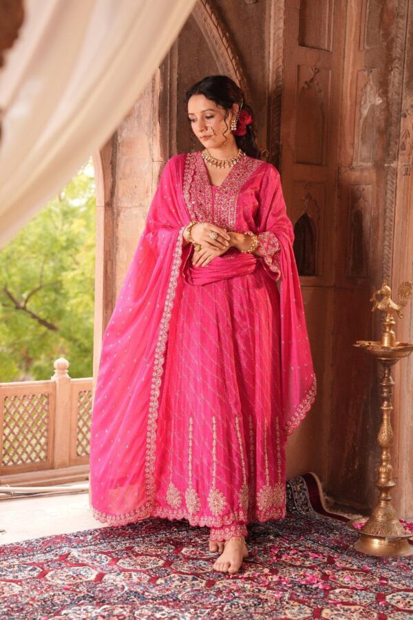 Pure Chinon  Anarkali - Image 4