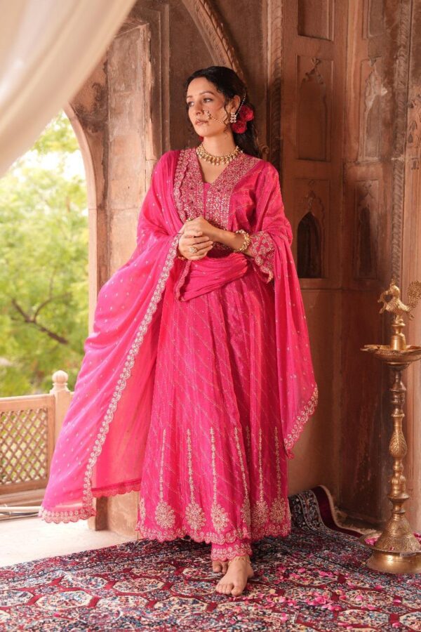 Pure Chinon  Anarkali - Image 5
