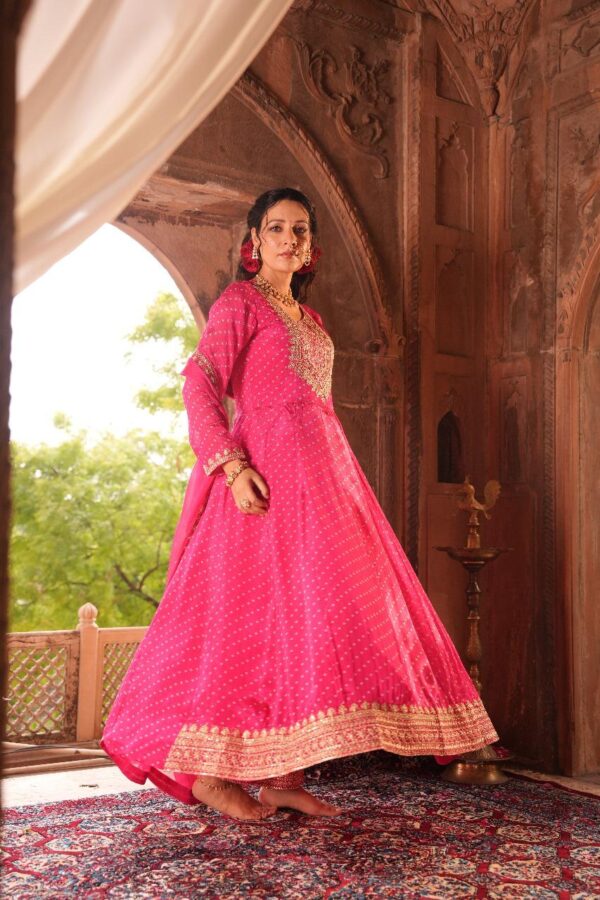 Pure Chinon  Anarkali Set - Image 2