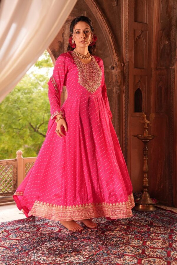 Pure Chinon  Anarkali Set - Image 4