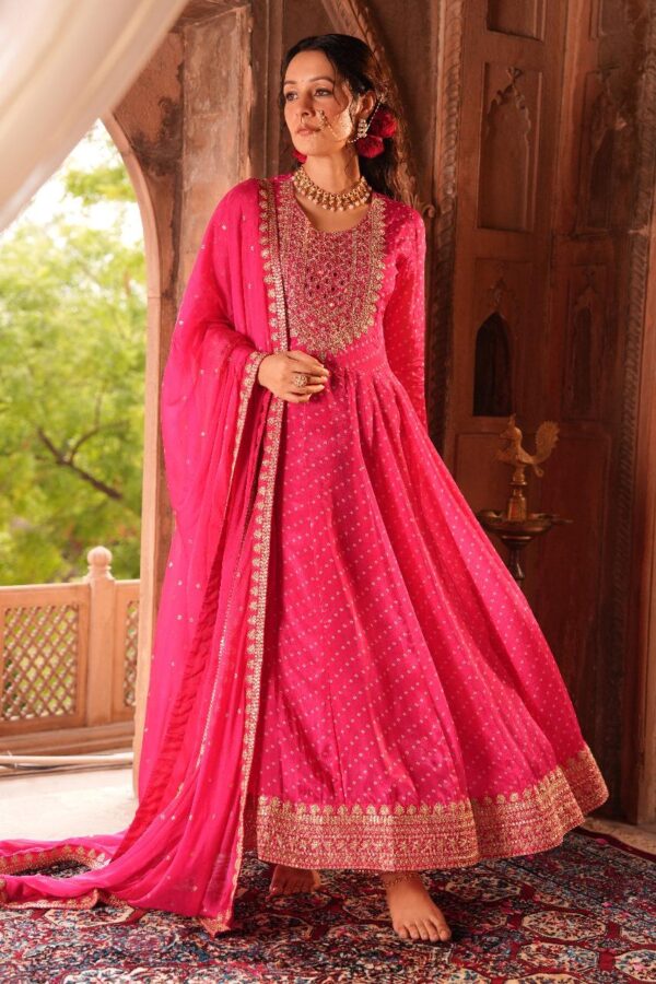 Pure Chinon  Anarkali Set - Image 6