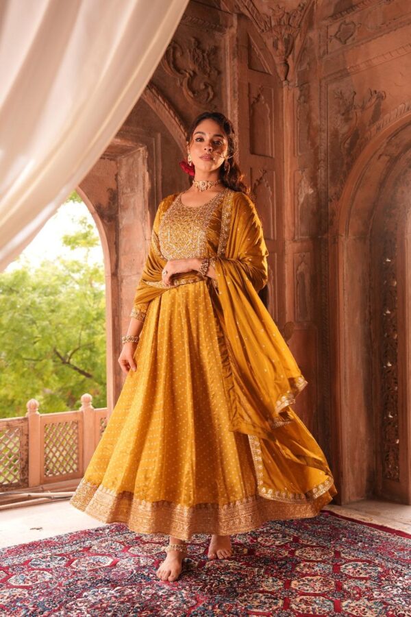 Pure Chinon  Anarkali Set - Image 2