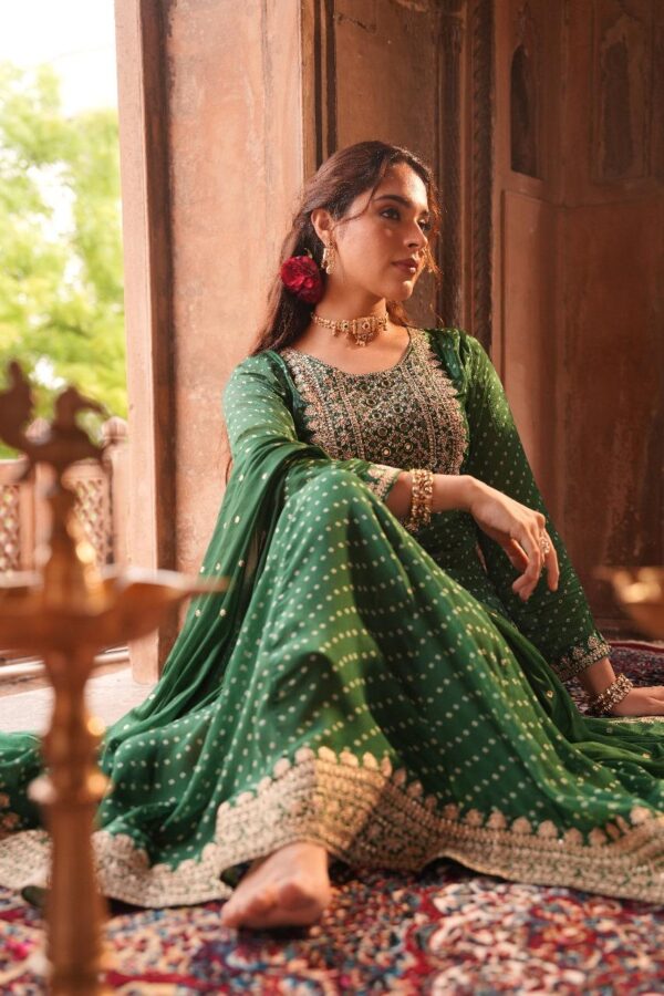 Pure Chinon  Anarkali Set - Image 3