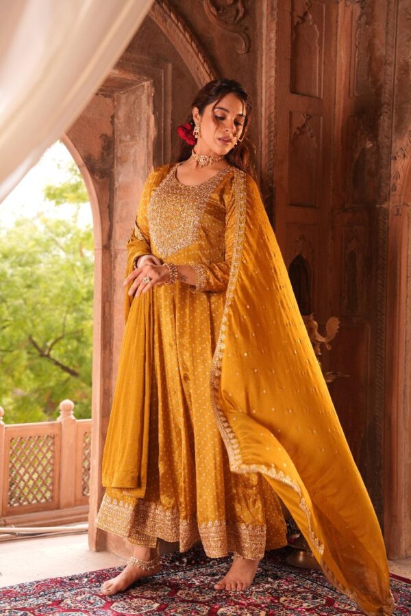 Pure Chinon  Anarkali Set - Image 3