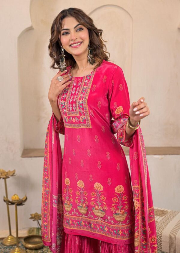 Pure Crape Designer  Garara Set - Image 2