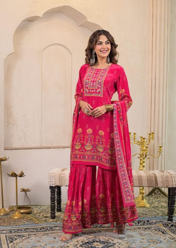 Pure Crape Designer  Garara Set - Image 3