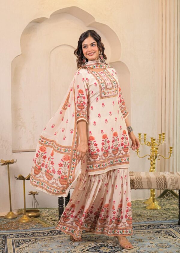 Pure Crape Designer  Garara Set - Image 2