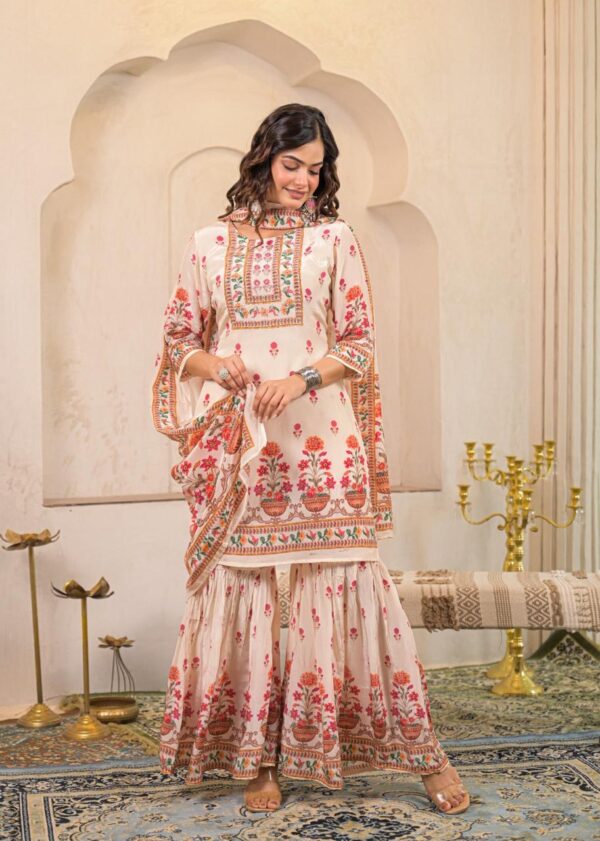 Pure Crape Designer  Garara Set - Image 4