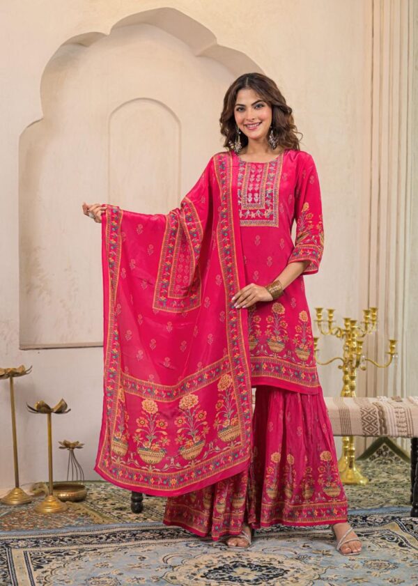 Pure Crape Designer  Garara Set - Image 4