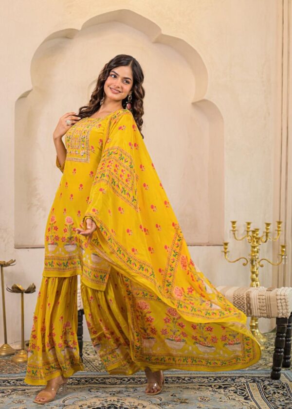 Pure Crape Designer  Garara Set - Image 3