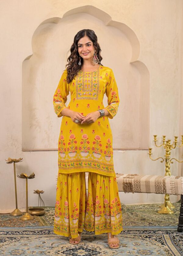 Pure Crape Designer  Garara Set - Image 4