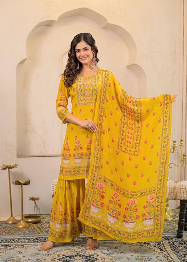 Pure Crape Designer  Garara Set - Image 5