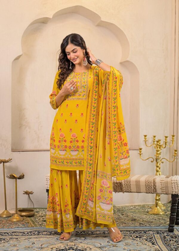 Pure Crape Designer  Garara Set - Image 6