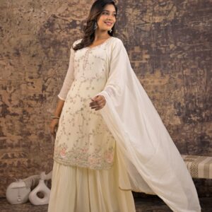 Elegant Georgette Sharara Set