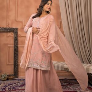 Elegant Georgette Sharara Set