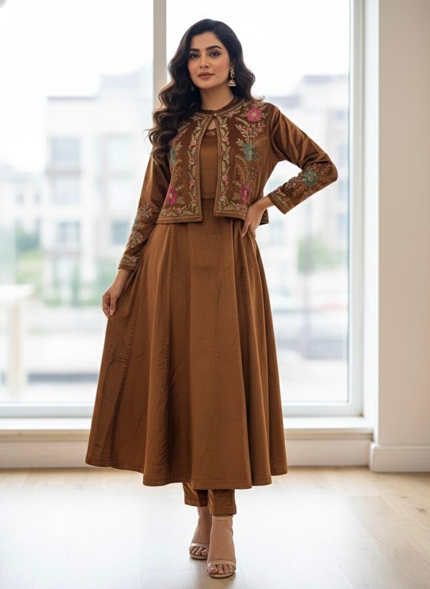 Premium Cotton Lycra Velvet Designer